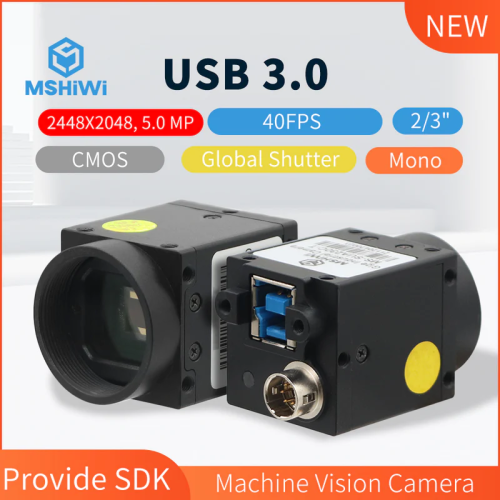 USB3.0 Machine Vision Industrial Camera 5.0MP Colour Rolling Shutter With SDK