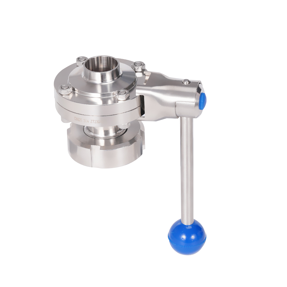 Ss304 Sanitary Manual Butterfly Valve With Pull Handle