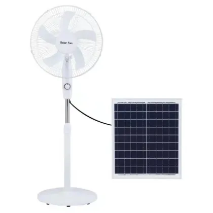 2022 New Solar Ventilateur: 12V Rechargeable Solar Stand Fan