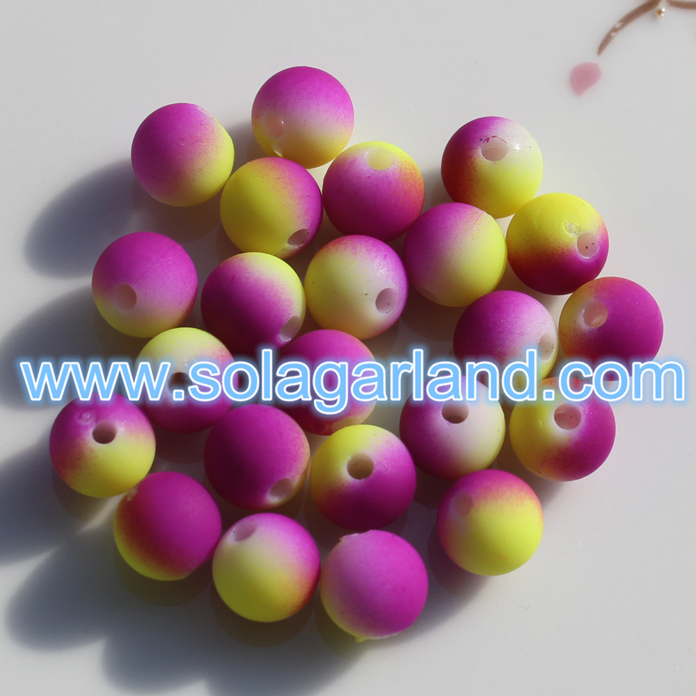 Plastic Rainbow Ball Beads