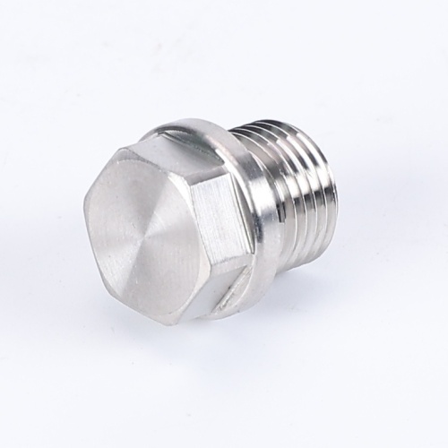 Stainless steel hexagon head plug screws with flange