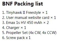 EMAX Tinyhawk II Freestyle FPV Racing Drone BNF