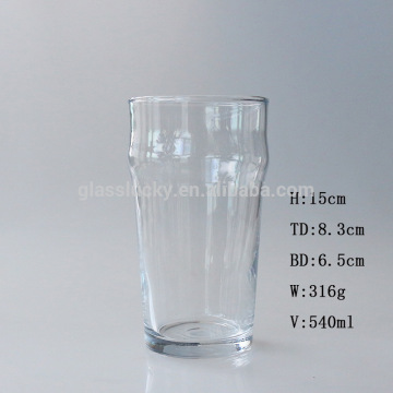 Beer Steins Glass Type and Stocked,Eco-Friendly Feature custom logo clear transparent glass beer cup