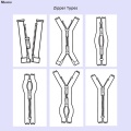 Zipper frontal establece cremalleras cerradas para coser