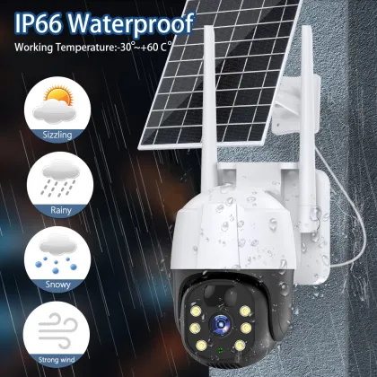 Wireless 360° Solar CCTV Camera with SIM 4G LTE Connectivity
