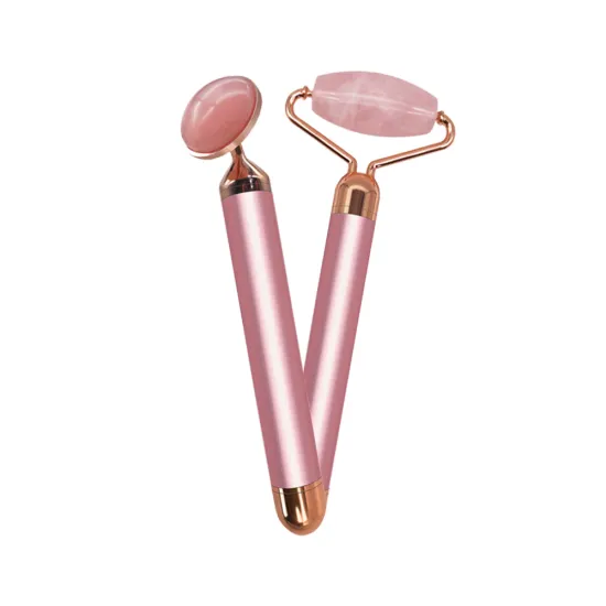 24K Gold Infused Massage Tools: A Comprehensive Spa Massager with Natural Stone, 2-in-1 Electric Energy Beauty Bar, and Jade Roller for Ultimate Relaxation and Beauty