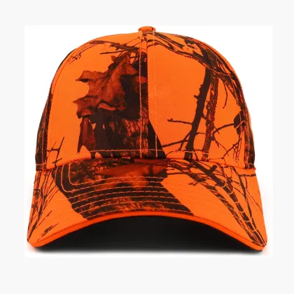 Custom Camouflage Baseball Cap with Hook and Loop Closure