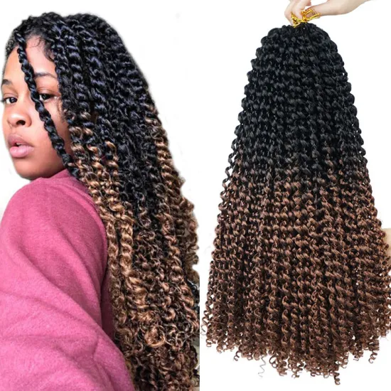 Private Label Passion Twist Hair Crochet Long Water Wave Braiding Hair Ombre Spring Twist Hair