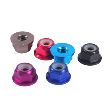Colorida Aleación de aluminio Bida de nylon Tuerca de bloqueo 7075 HEX M2 M3 M4 M5 M8