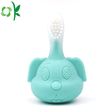 Belle brosse à dents pour bébé en silicone de qualité alimentaire