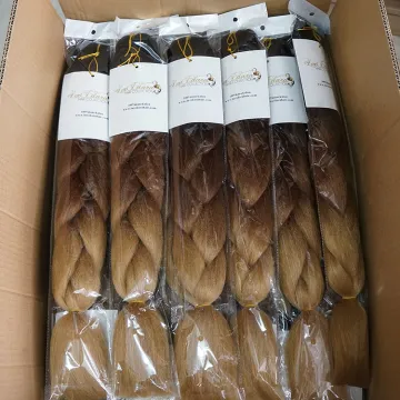 Wholesale Private Label Cheap Jumbo Braid Synthetic hair pre stretched Crochet Hair 24 inch Ombre Braiding Hair for Black Women