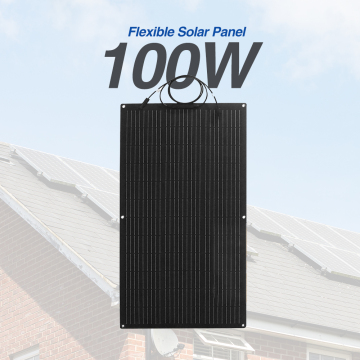 High Efficiency Custom ETFE Lightweight 21V 100W Thin Film Flexible Solar Panel for Home Use
