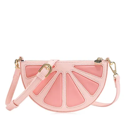 Cute candy color fruit shape shoulder bag handbag
