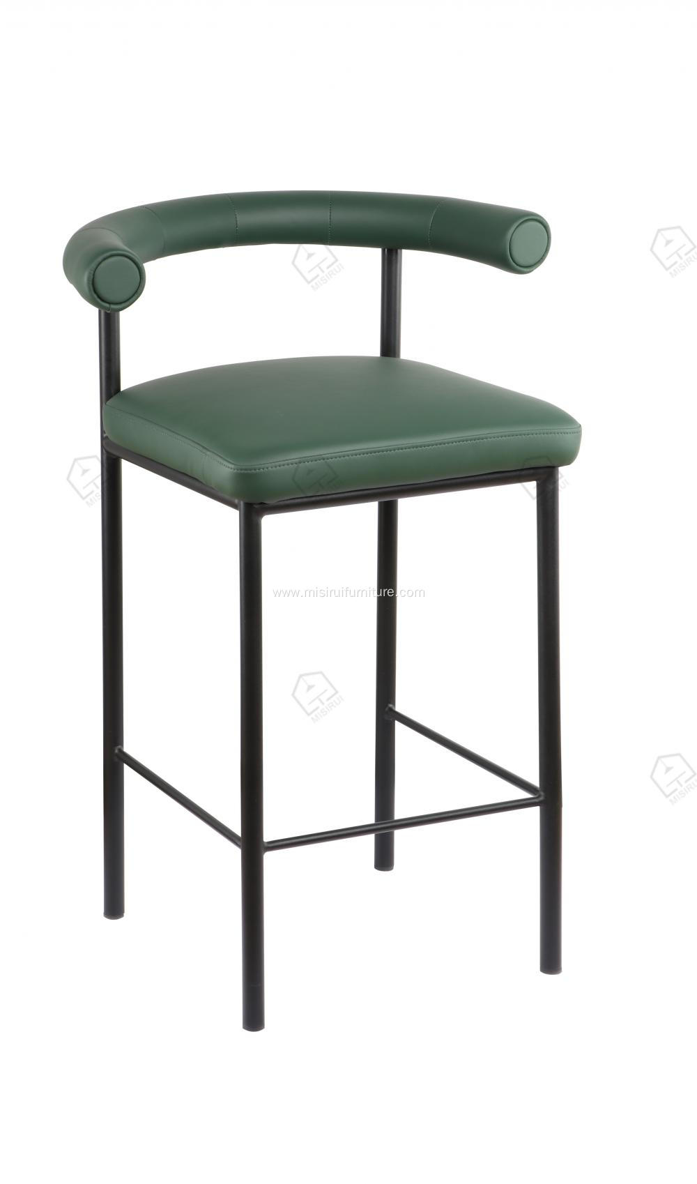 Kashmir full green lether bar stool