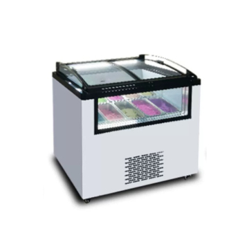 Thick-Cut Insulated Glass LED Light Yogurt Ice Cream Display Cabinet