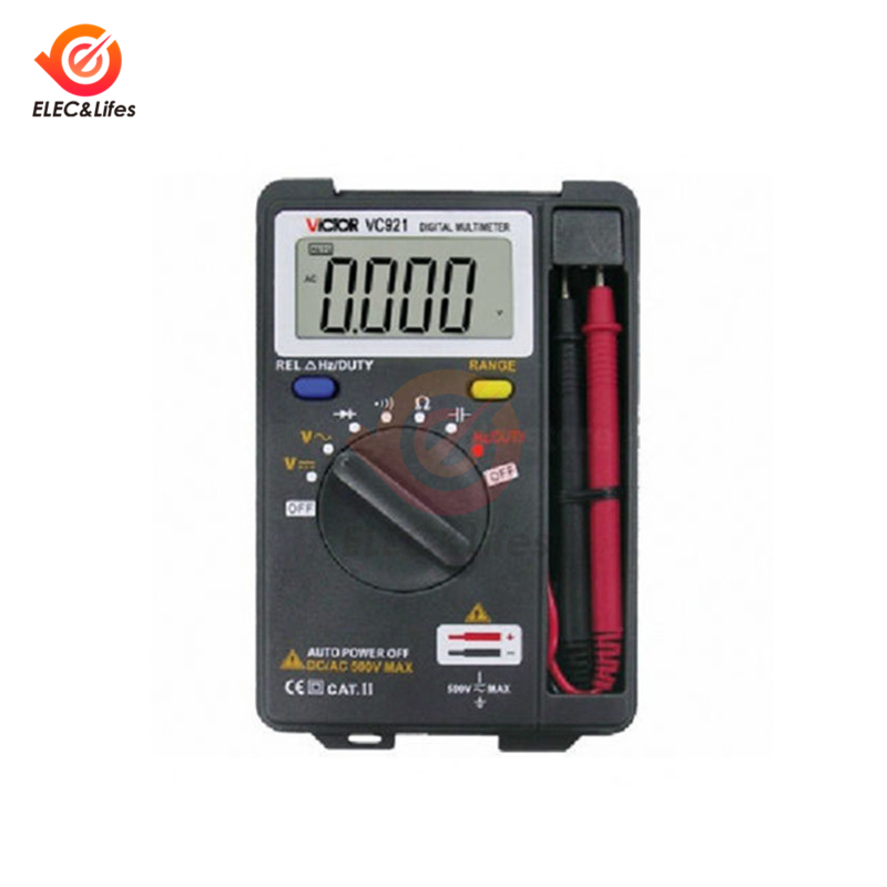 VC921 AC/DC Voltage Detector Digital Multimeter 4000 counts Auto Ranging Handheld capacitance resistance frequency meter tester