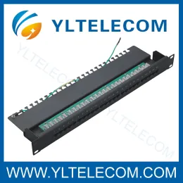 Cat.3 Voice Patch Panel 25port with Earth Line 1U