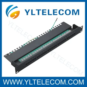 Cat.3 Voice Patch Panel 25port with Earth Line 1U