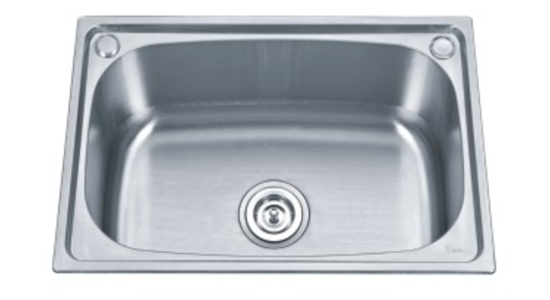 Bồn rửa đơn kích thước trung bình bằng thép không gỉ Lớp hoàn thiện Satin