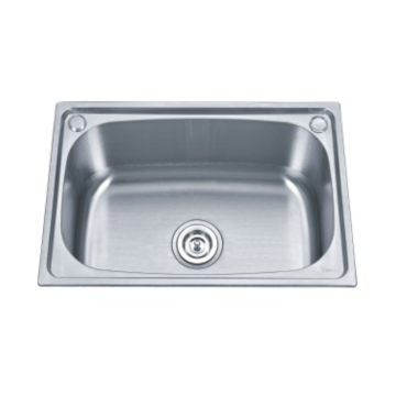 Bồn rửa đơn kích thước trung bình bằng thép không gỉ Lớp hoàn thiện Satin
