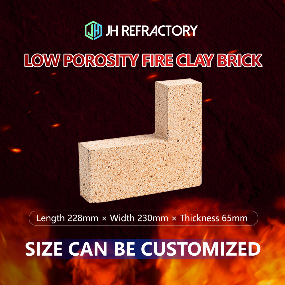 Shaped L refractory bricks size