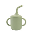 Силиконски слама Sippy чаша со двојна рачка за деца