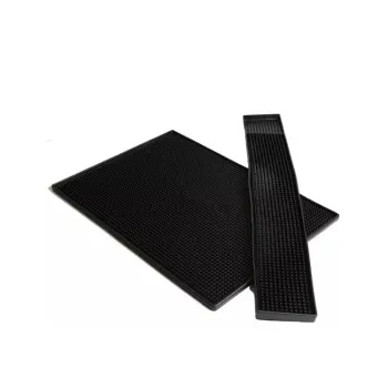 Hyri Wholesale Bar Runners: Non-Slip PVC Rubber Spill Drying Mat for Beer, Whiskey, Wine Bars in Black Color