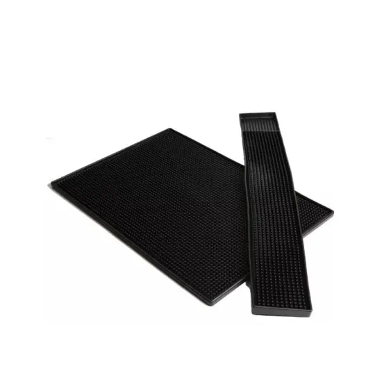 Hyri Wholesale Bar Runners: Non-Slip PVC Rubber Spill Drying Mat for Beer, Whiskey, Wine Bars in Black Color