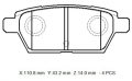 Pastiglie freno Mazda Atenza WVA24581 &amp; D1161-8272