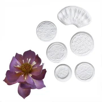 Silicone Mold for Chocolate and Fondant Cake - Flower Petal Embossing