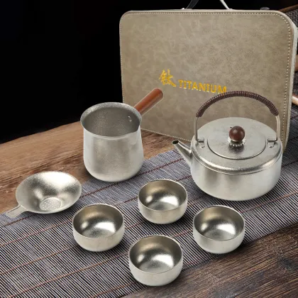 Pure Titanium Teapot Set