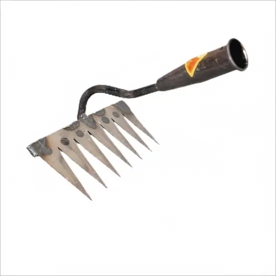 Gardening Hoe and Rake Set with Integrated Gloves for Soil Care