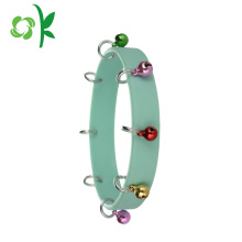 Eco-friendly Single Color Silicone Bracelets with Bell