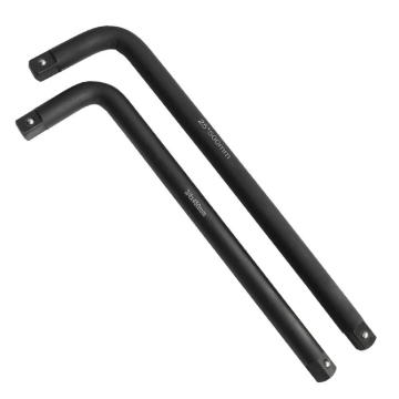 Tajuk: "L Type Black Phosphate Pneumatic Spanner Wrench dengan 1 \" dan 3/4 \ "Bar Extension Rod Curved
