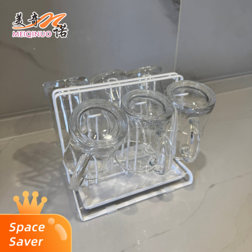 Étagère spacieuse à six porte-gobelets pour comptoir de cuisine