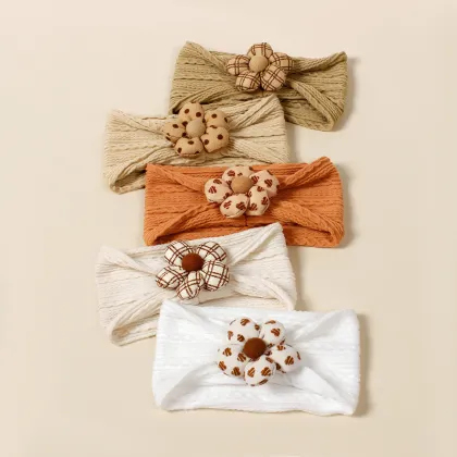 Nylon Flower Ornament Hairband for Baby Girls