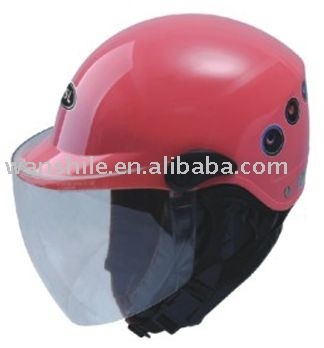 autumn helme red helmet and safety visor helmet