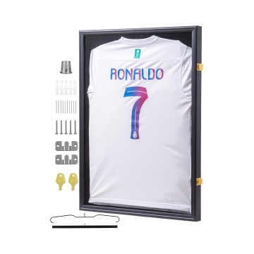 Wholesale American Football Jersey Display Case - 98% UV Protection Acrylic Shadow Box with Hanger
