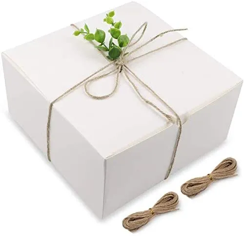 12pcs White Paper Gift Boxes with Lids: Perfect for Bridesmaid Proposals, Cupcakes, and Crafting