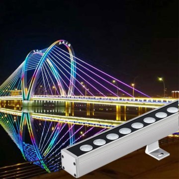 مشروع إضاءة RGB في الهواء الطلق: الجسر Wallwasher LED Wall Gasher الضوء الخطي للمباني الراقية