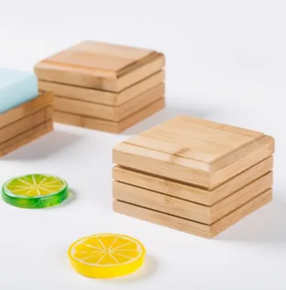 ECO Bamboo Soap Box for Square Soap - Travel Soap Rack