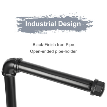 Industrial Wrought Iron Pipe Toilet Paper Holder