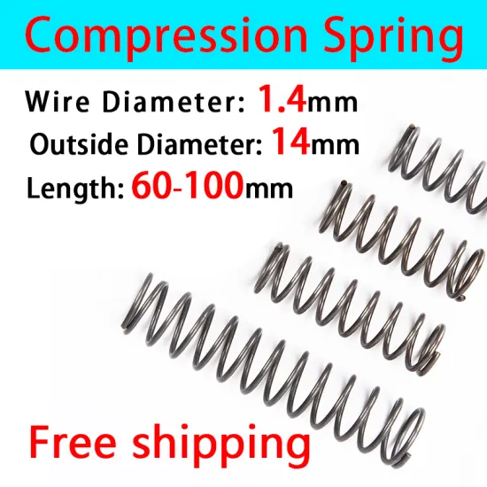 Compressed Spring Mechanical Pressure Spring Release Spring Return Spring Wire Diameter 1.4mm/Outer Diameter 14mm Factory Outlet