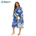 Seaskin Custom Pattern Women's Surf Changing Towel Poncho