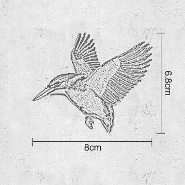 Patch Bird Embroidery Iron på Patches Clothing Animal