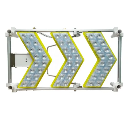 Portable Solar LED Flashing Traffic Arrow Sign - Multi-function Aluminum Arrow Board