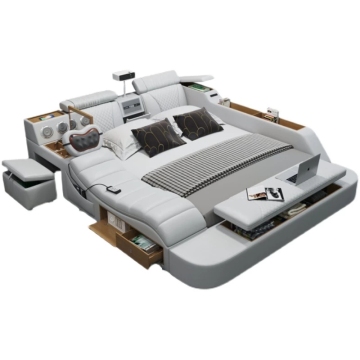 Letto moderno minimalista moderno da 1,8 m a doppia pelle con tatami multifunzionale per camera da letto principale intelligente