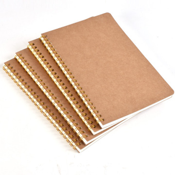 Joytop Cheap A5 Kraft Paper Notebook Spiral Journal in Stock
