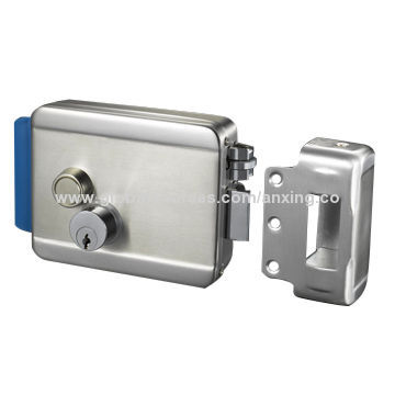 Stainless Steel Lock with Button, Chrome-plated Brass Cylinder