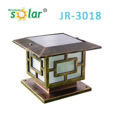 Outdoor CE solar pillar light;garden gate pillar lighting;solar pillar
